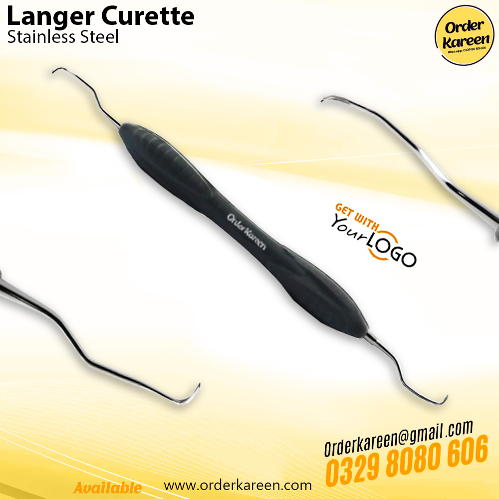 Langer Curette | Precision Surgical and Dental Instrument Stainless steel Langer Curette for surgical and dental procedures