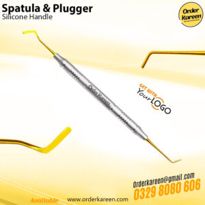 Spatula and Plugger Nail Tool with Gold Serrated Tips for Precise Gel and Cuticle Care