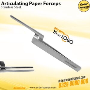 Articulating Paper Forceps stainless steel dental instrument used for holding articulating paper during occlusion testing