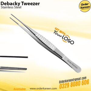 Debacky Tweezer stainless steel surgical instrument for delicate tissue handling and microsurgery