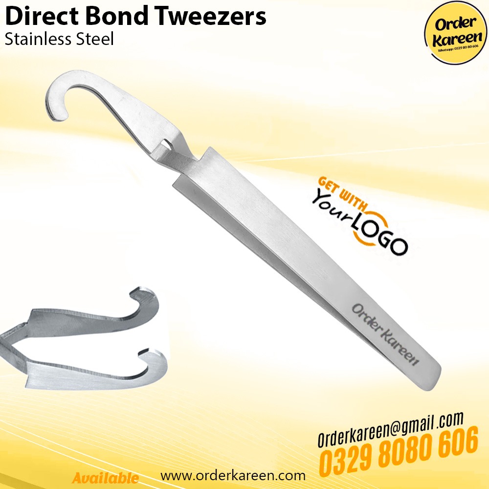Direct Bond Tweezers – Precision Orthodontic Bracket Placement Tool Direct Bond Tweezers stainless steel dental instrument for precise bracket placement