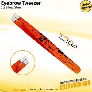 Eyebrow Tweezer with orange coating for precise eyebrow shaping