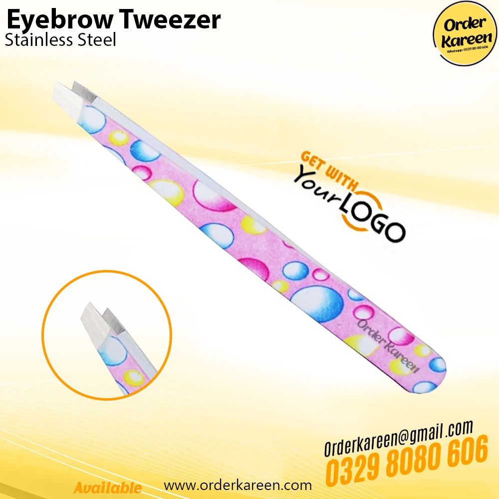 Eyebrow Tweezer Multi Coating – Precision Slanted Hair Removal Tool Eyebrow Tweezer with multi-color coating for precise eyebrow shaping