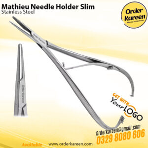 Matheiu Needle Holder Slim stainless steel surgical instrument for precise needle handling