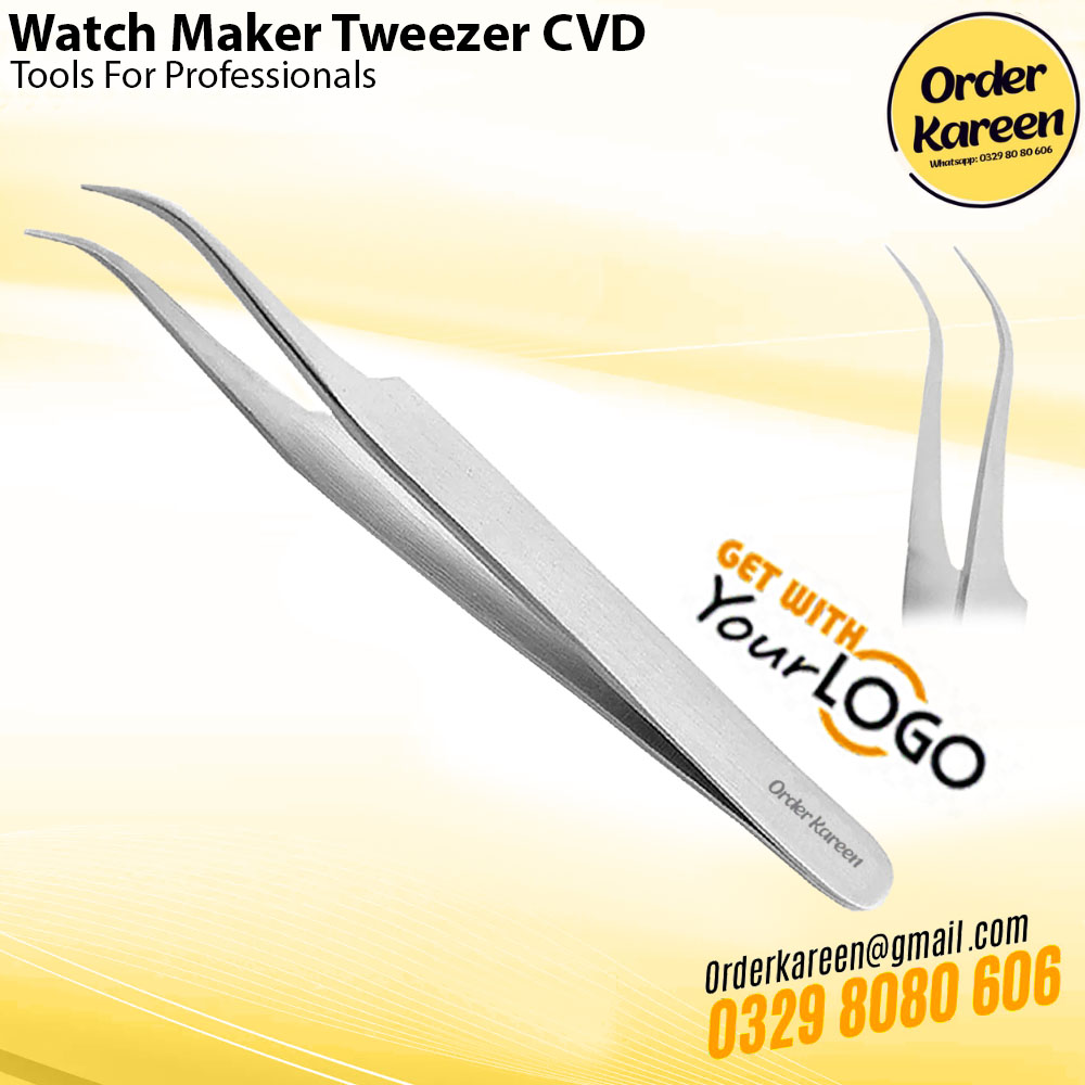 High-Precision-CVD-Coated-Watchmaker-Tweezers-Antimagnetic Professional CVD coated watchmaker tweezers for handling lab-grown diamonds and delicate watch movements.