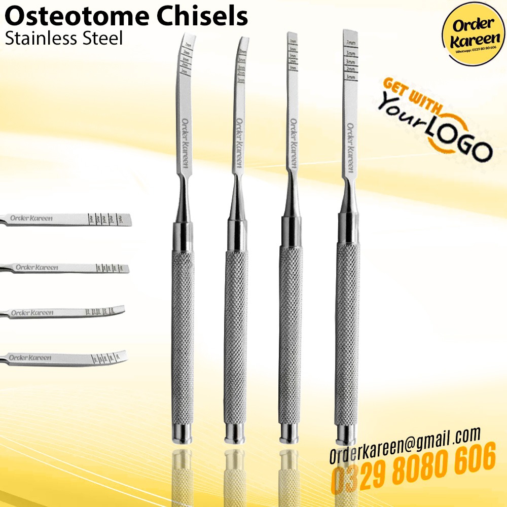 Dental Osteotome Chisels – Implant Bone Expansion Surgical Instruments Dental Osteotome Chisels Surgical Implant Bone Cutting Instruments Stainless Steel