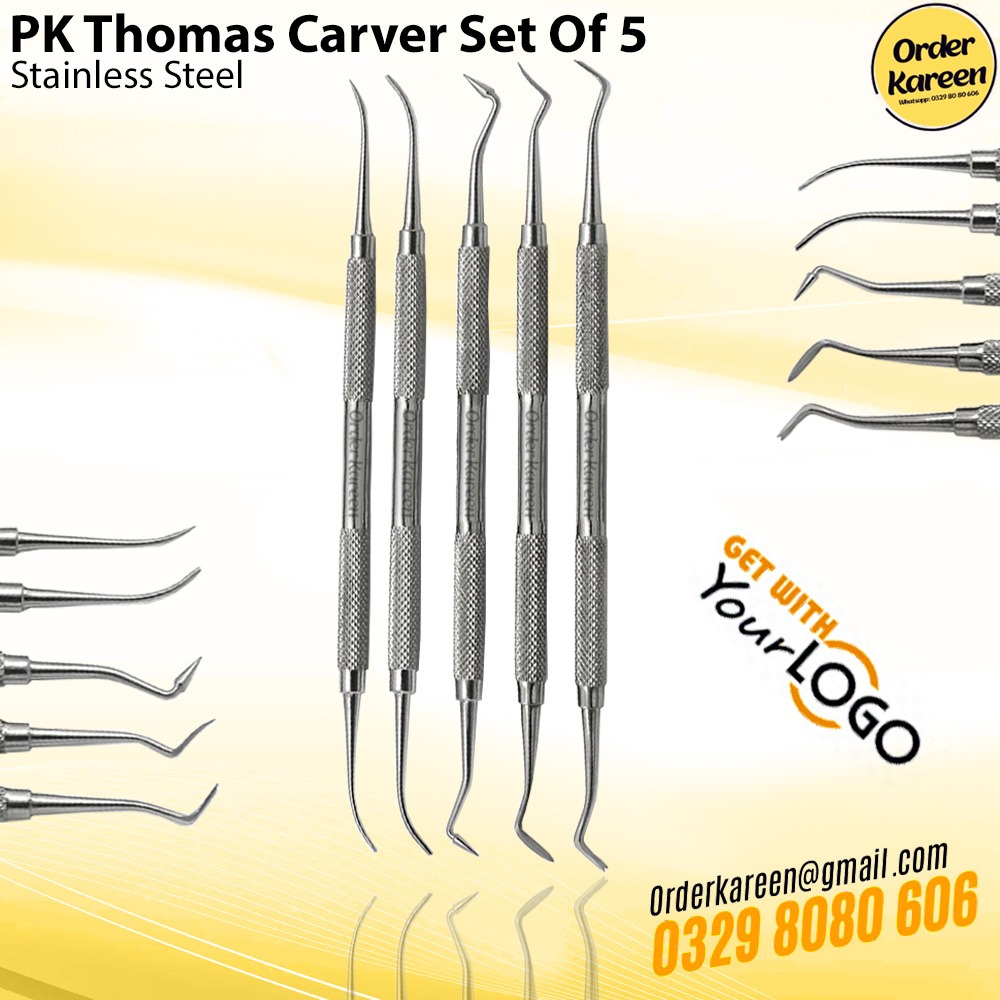 PK Thomas Set of 5 – Dental Wax Sculpting & Modeling Instrument Kit PK Thomas Set of 5 dental wax carving and modeling instruments stainless steel precision