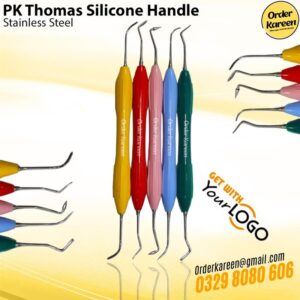 PK Thomas Silicone Handle Set of 5 dental wax carving and modeling instruments ergonomic grip stainless steel
