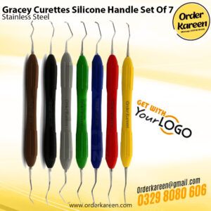 Gracey Curettes Silicone Set of 7 Dental Instruments for Periodontal Scaling